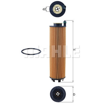 Filtre à huile MAHLE ORIGINAL OX 1301D