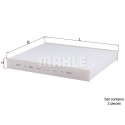 Filtre à air d&#39;habitacle MAHLE ORIGINAL LA 467/S