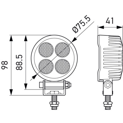 Projecteur de travail HELLA 1G0 357 111-002