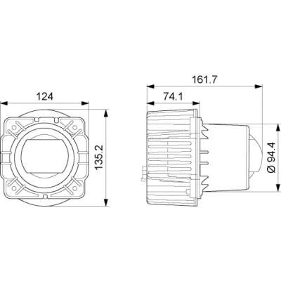 Optique de phare, phare HELLA 1AL 015 318-111