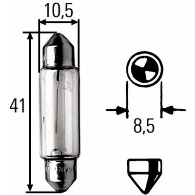 Ampoule, feu éclaireur de plaque