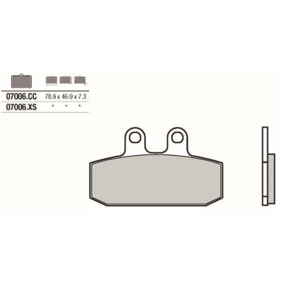 Jeu de plaquettes de frein BREMBO 07006BRE