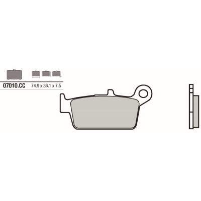 Jeu de plaquettes de frein BREMBO 07010BRE