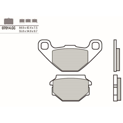 Jeu de plaquettes de frein BREMBO 07014BRE
