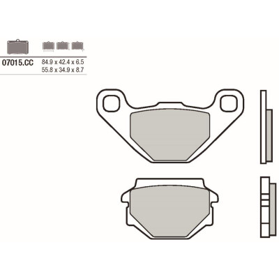 Jeu de plaquettes de frein BREMBO 07015BRE