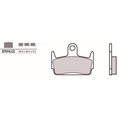 Jeu de plaquettes de frein BREMBO 07016BRE