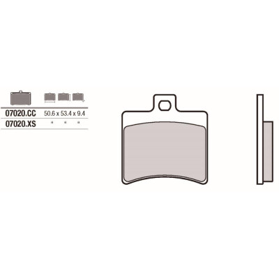 Jeu de plaquettes de frein BREMBO 07020BRE