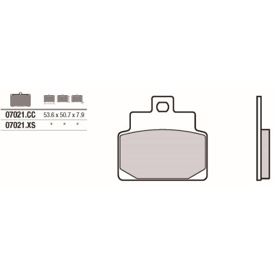 Jeu de plaquettes de frein BREMBO 07021BRE
