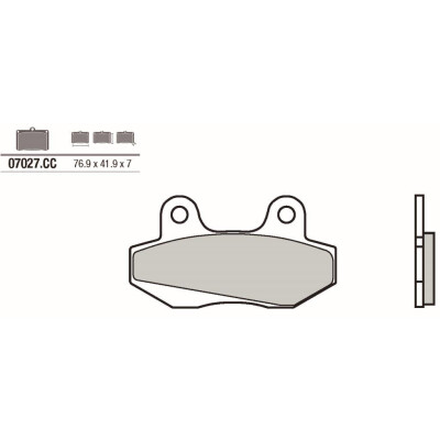 Jeu de plaquettes de frein BREMBO 07027BRE