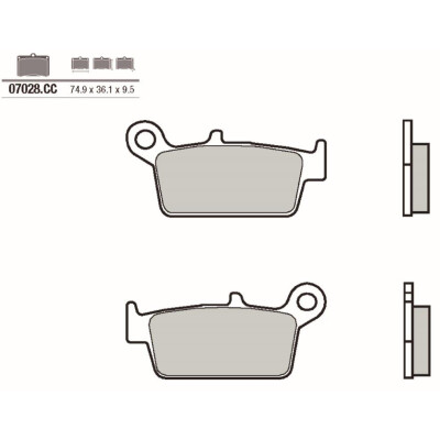 Jeu de plaquettes de frein BREMBO 07028BRE