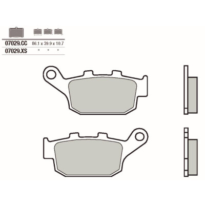 Jeu de plaquettes de frein BREMBO 07029BRE