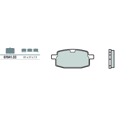 Jeu de plaquettes de frein BREMBO 07041BRE