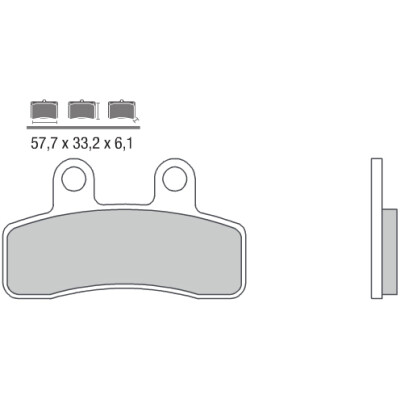 Jeu de plaquettes de frein BREMBO 07097BRE