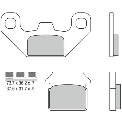 Jeu de plaquettes de frein BREMBO 07099BRE