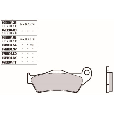 Jeu de plaquettes de frein Brembo