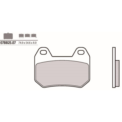 Jeu de plaquettes de frein BREMBO 07BB2507BRE