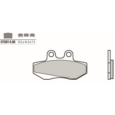Jeu de plaquettes de frein BREMBO 07GR1406BRE