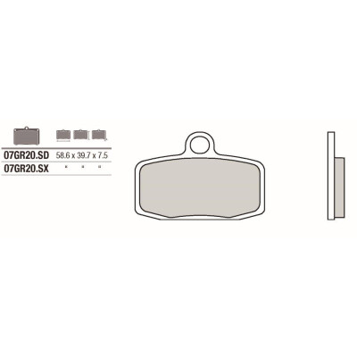 Jeu de plaquettes de frein BREMBO 07GR20SXBRE