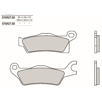 Jeu de plaquettes de frein BREMBO 07GR27SXBRE