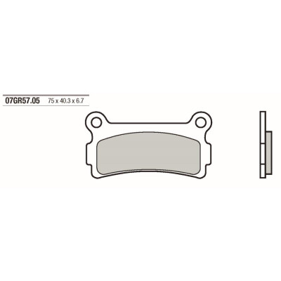 Jeu de plaquettes de frein BREMBO 07GR5705BRE