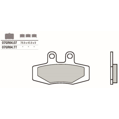 Jeu de plaquettes de frein BREMBO 07GR64TTBRE