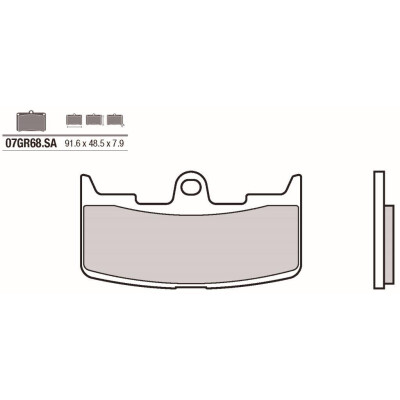 Jeu de plaquettes de frein BREMBO 07GR68SABRE