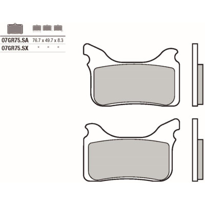 Jeu de plaquettes de frein BREMBO 07GR75SXBRE