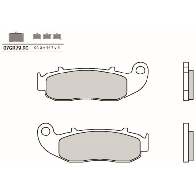 Jeu de plaquettes de frein BREMBO 07GR79CCBRE