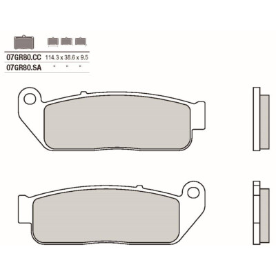 Jeu de plaquettes de frein BREMBO 07GR80CCBRE