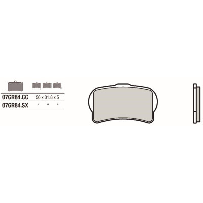 Jeu de plaquettes de frein Brembo
