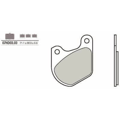 Jeu de plaquettes de frein BREMBO 07HD0303BRE