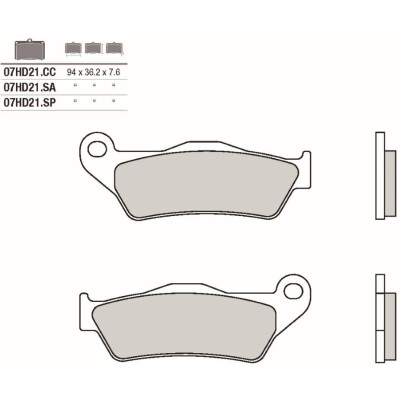 Jeu de plaquettes de frein BREMBO 07HD21SPBRE