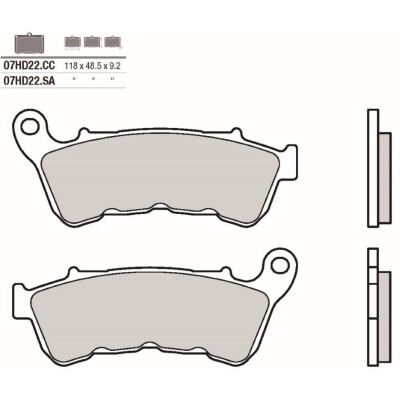 Jeu de plaquettes de frein BREMBO 07HD22CCBRE