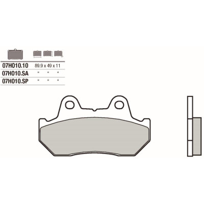 Jeu de plaquettes de frein BREMBO 07HO10SABRE