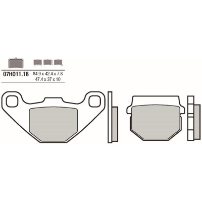 Jeu de plaquettes de frein BREMBO 07HO1118BRE