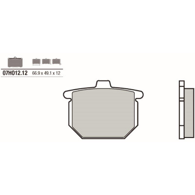 Jeu de plaquettes de frein BREMBO 07HO1212BRE