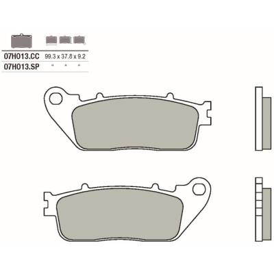 Jeu de plaquettes de frein BREMBO 07HO13SPBRE
