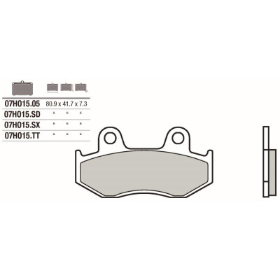 Jeu de plaquettes de frein BREMBO 07HO15SDBRE
