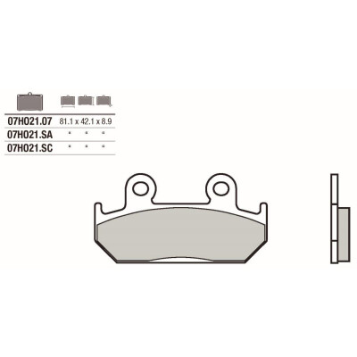 Jeu de plaquettes de frein Brembo