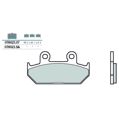 Jeu de plaquettes de frein BREMBO 07HO2307BRE