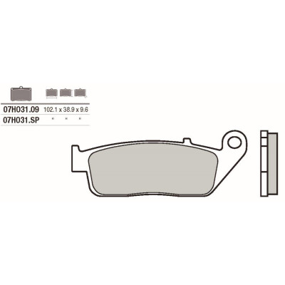 Jeu de plaquettes de frein BREMBO 07HO3109BRE