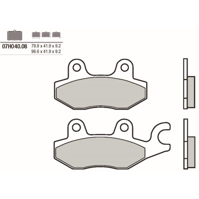 Jeu de plaquettes de frein BREMBO 07HO4008BRE