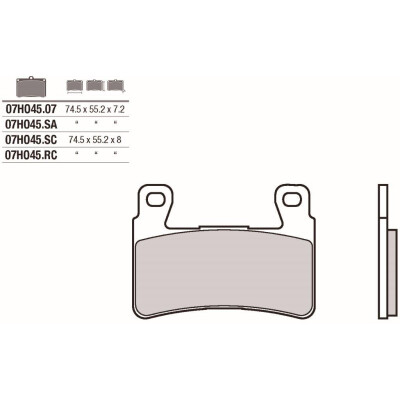 Jeu de plaquettes de frein BREMBO 07HO45SABRE