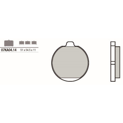 Jeu de plaquettes de frein BREMBO 07KA0414BRE