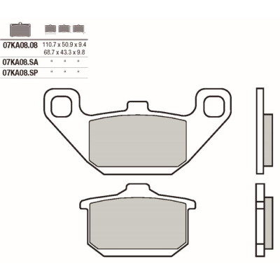 Jeu de plaquettes de frein BREMBO 07KA08SABRE
