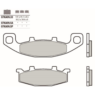 Jeu de plaquettes de frein BREMBO 07KA0933BRE