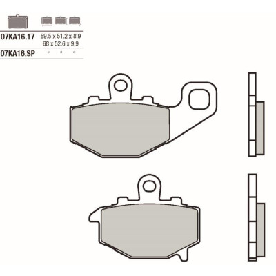 Jeu de plaquettes de frein BREMBO 07KA1617BRE