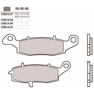 Jeu de plaquettes de frein avant Brembo Racing Sinter