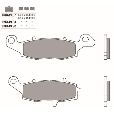 Jeu de plaquettes de frein BREMBO 07KA1907BRE