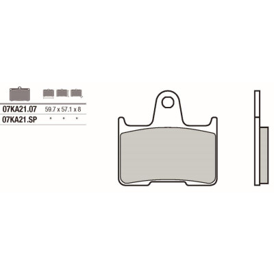 Jeu de plaquettes de frein BREMBO 07KA21SPBRE